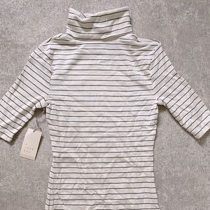 Striped turtleneck tunic